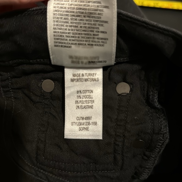 Agolde Sophie Mid Rise Skinny Ankle Jean Black Size 26 - Picture 7 of 7